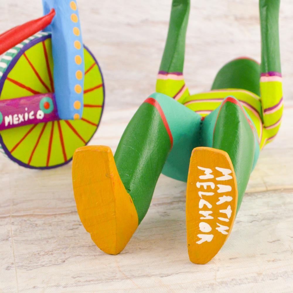 Alebrije Oaxacan Wood Carving Frog - Magia Mexica