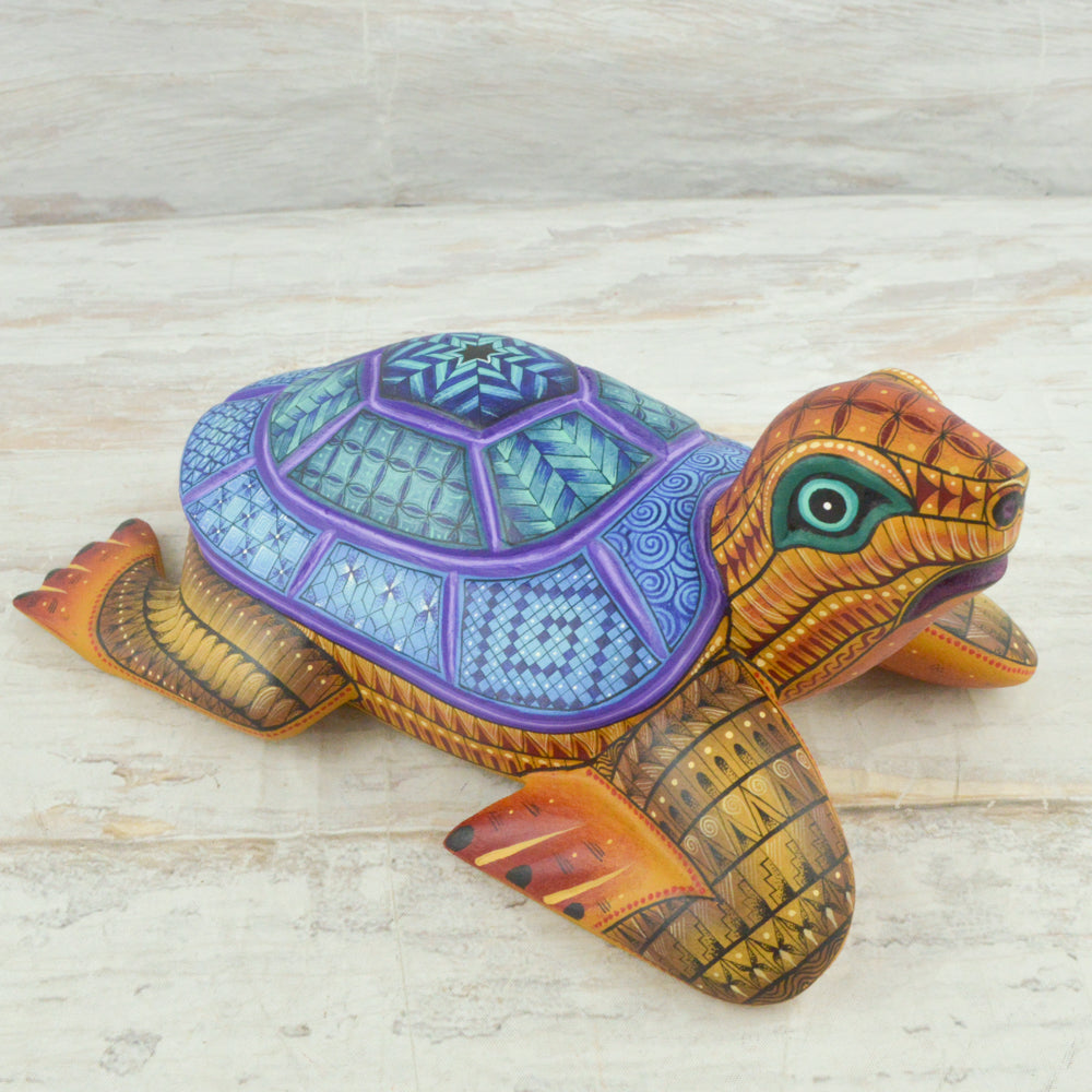 Turtle Alebrije Oaxacan Wood Carving - Magia Mexica