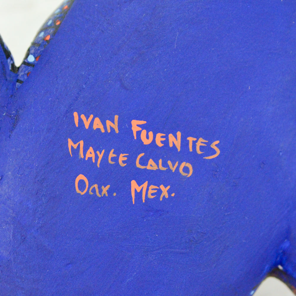 Iguana Alebrije Oaxacan Wood Carving - Magia Mexica