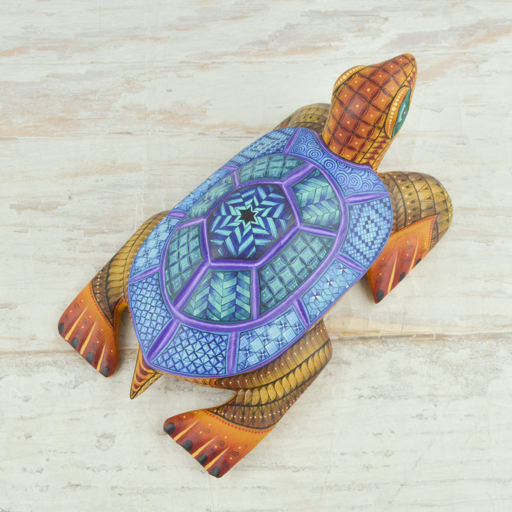 Turtle Alebrije Oaxacan Wood Carving - Magia Mexica