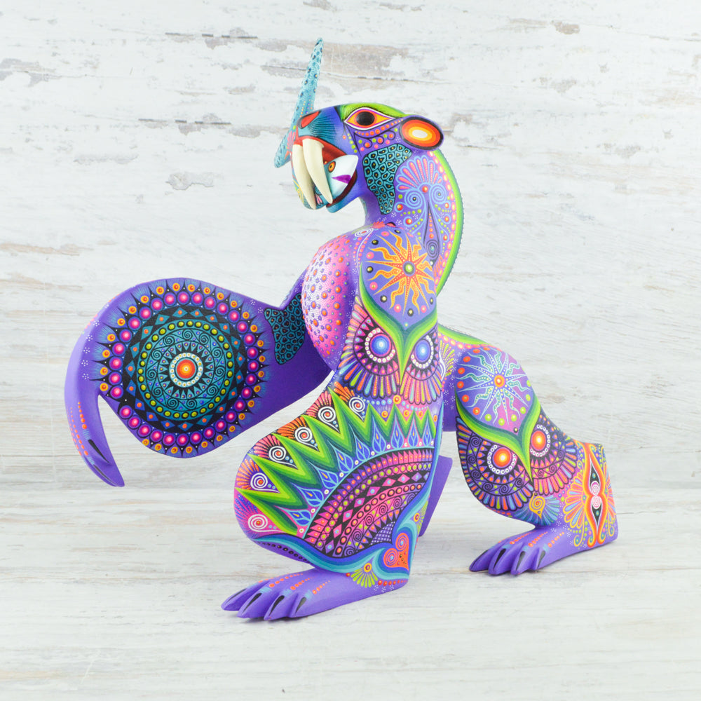 Polar Bear Alebrije Wood Carving Handcrafts - Magia Mexica