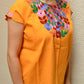 Embroidered Mexican Blouse | Amber - Alebrije Huichol Mexican Folk art magiamexica.com