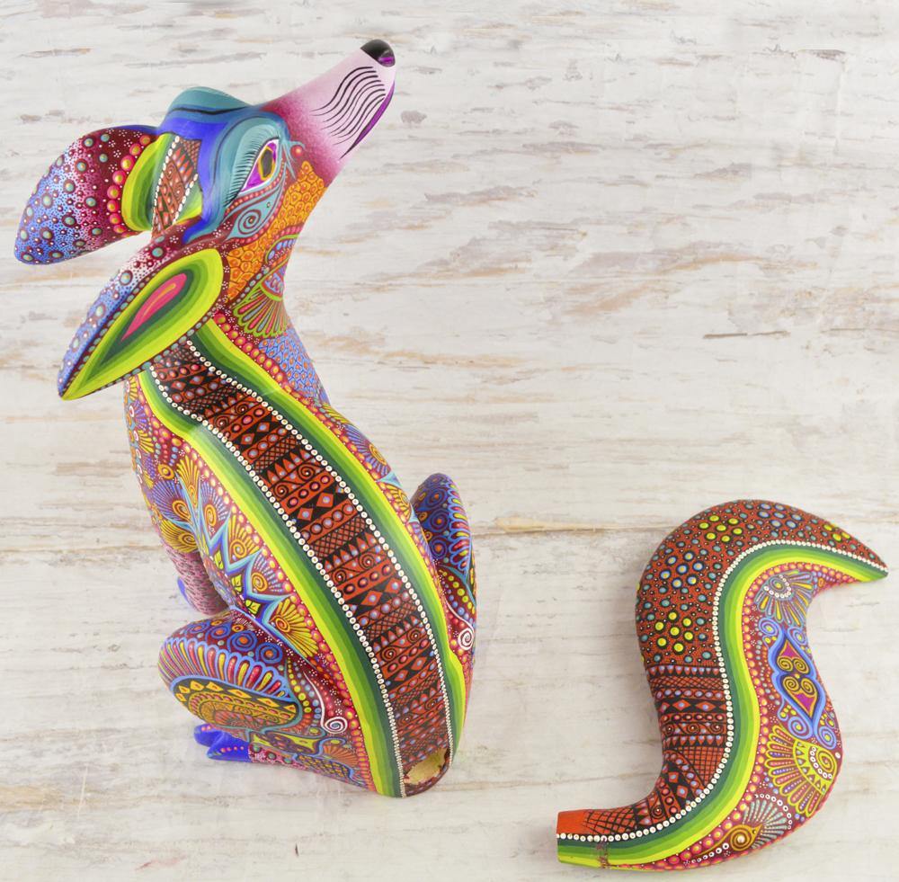 Alebrije Oaxacan Wood Carving Coyote - Magia Mexica