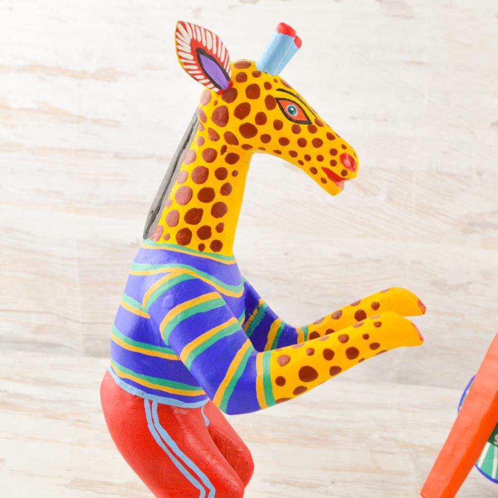 Alebrije Oaxacan Wood Carving Giraffe  - Magia Mexica