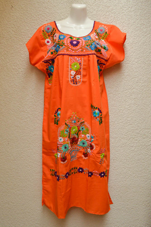 Embroidered Mexican Dress | Magia Mexica long