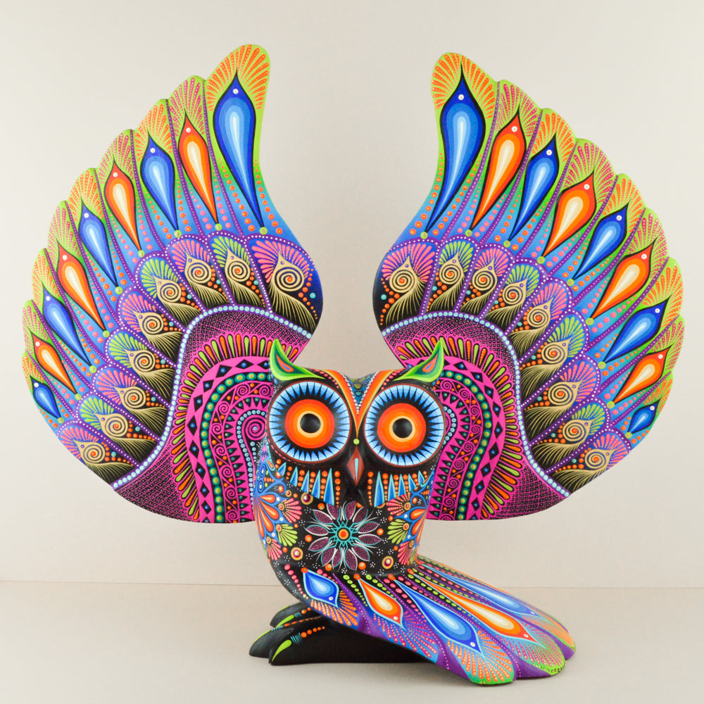 Alebrije Oaxacan Wood Carving Owl - Magia Mexica