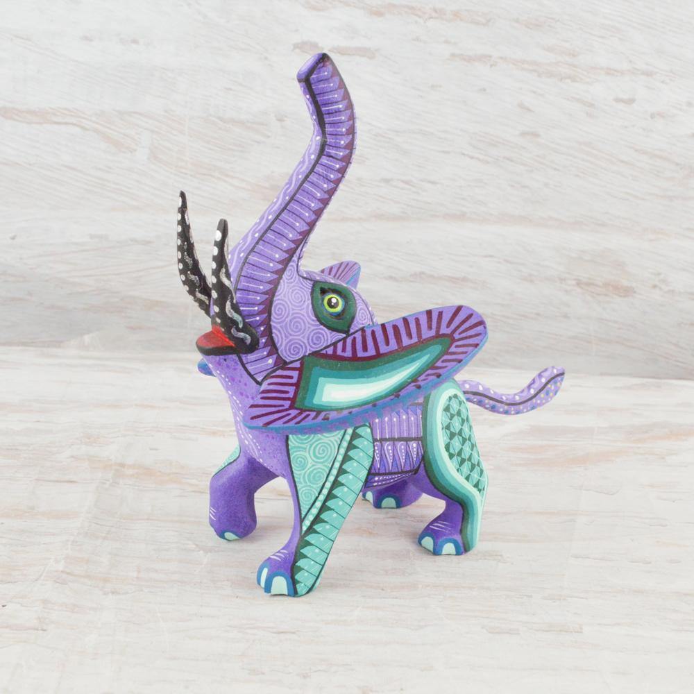 Alebrije Oaxacan Wood Carving Elephant - Magia Mexica
