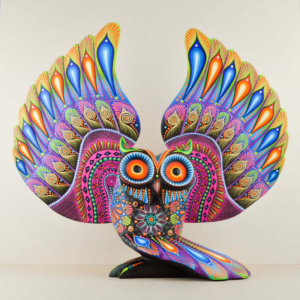 Alebrije Oaxacan Wood Carving Owl - Magia Mexica