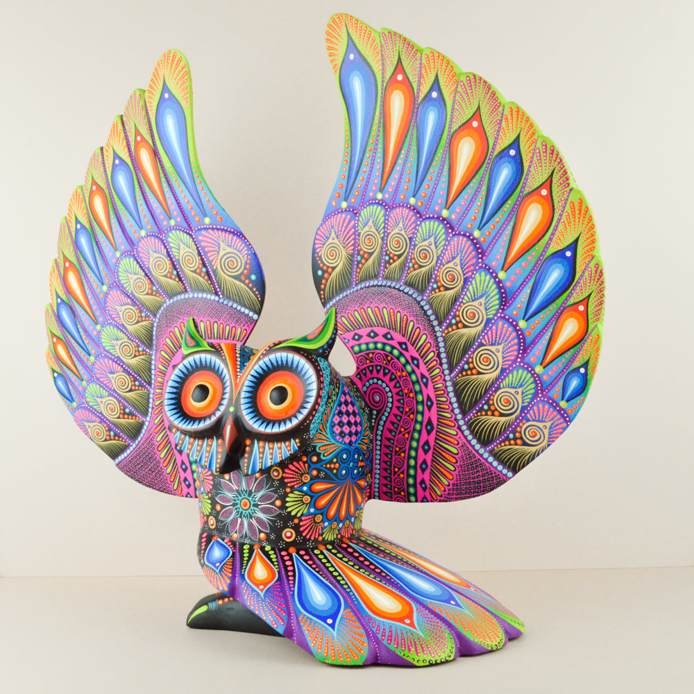 Alebrije Oaxacan Wood Carving Owl - Magia Mexica