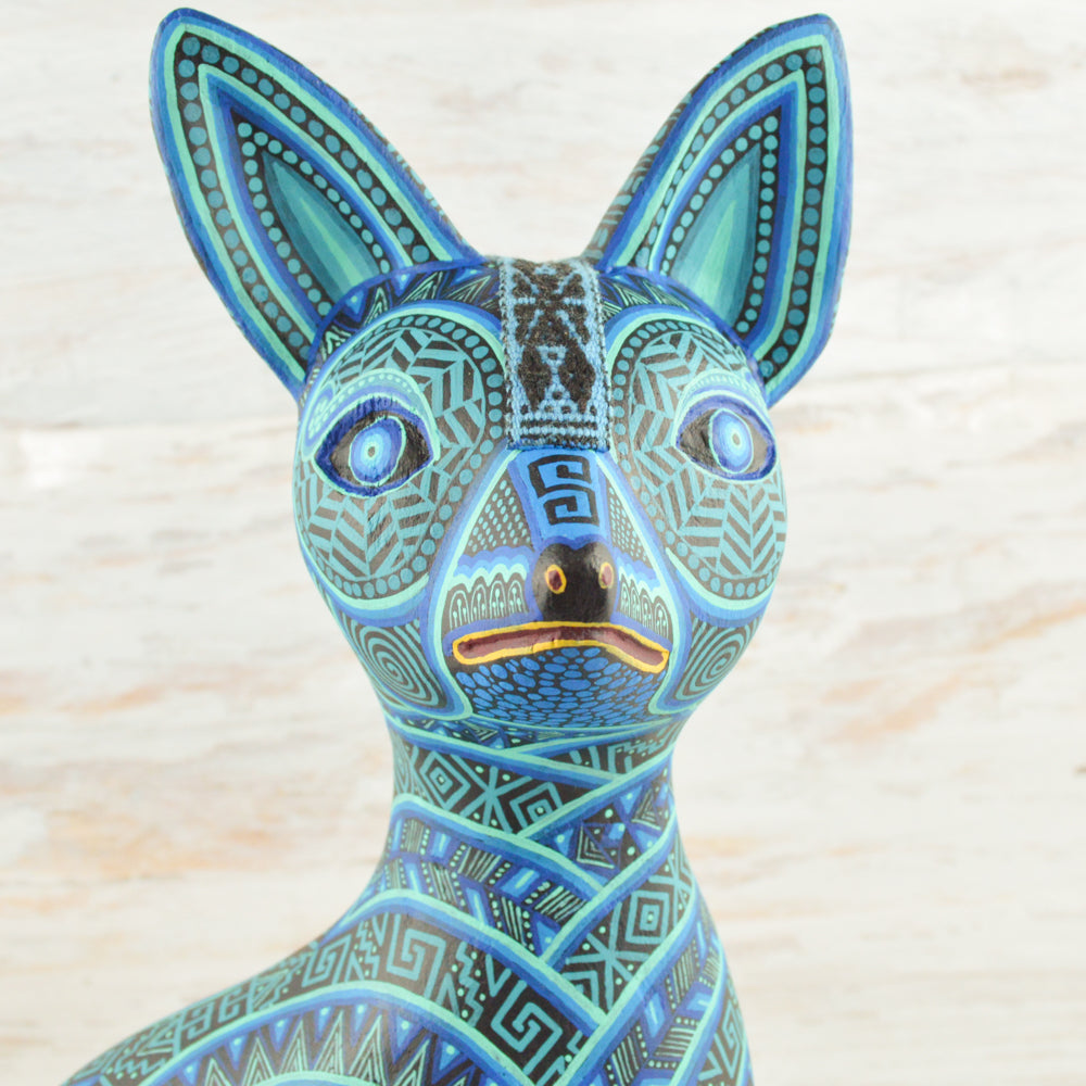 Xoloescuintle  Alebrije Oaxacan Wood Carving - Alebrije Huichol Mexican Folk art magiamexica.com