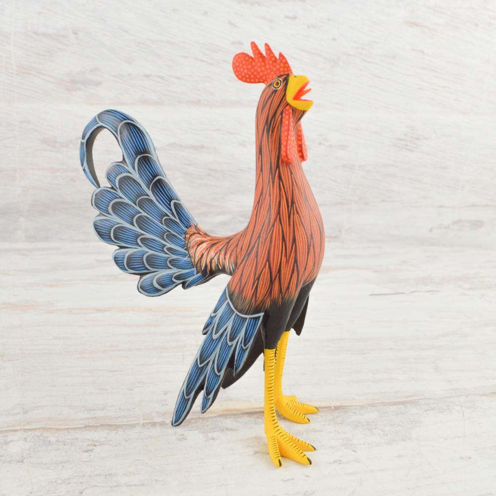 Alebrije Oaxacan Wood Carving Rooster - Magia Mexica
