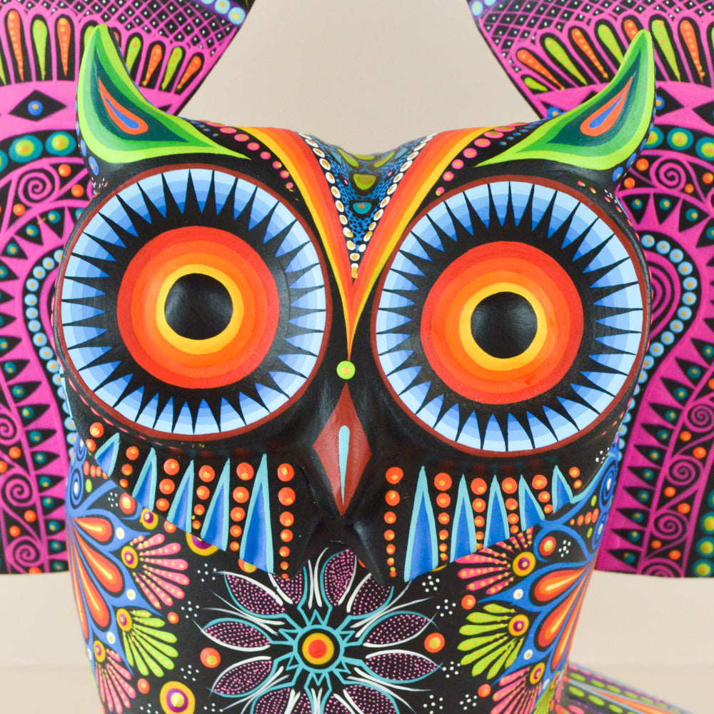 Alebrije Oaxacan Wood Carving Owl - Magia Mexica