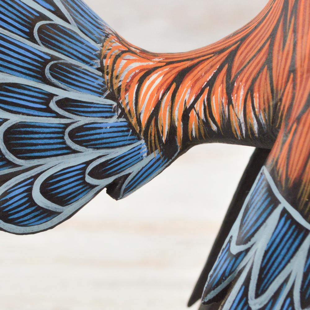 Alebrije Oaxacan Wood Carving Rooster - Magia Mexica