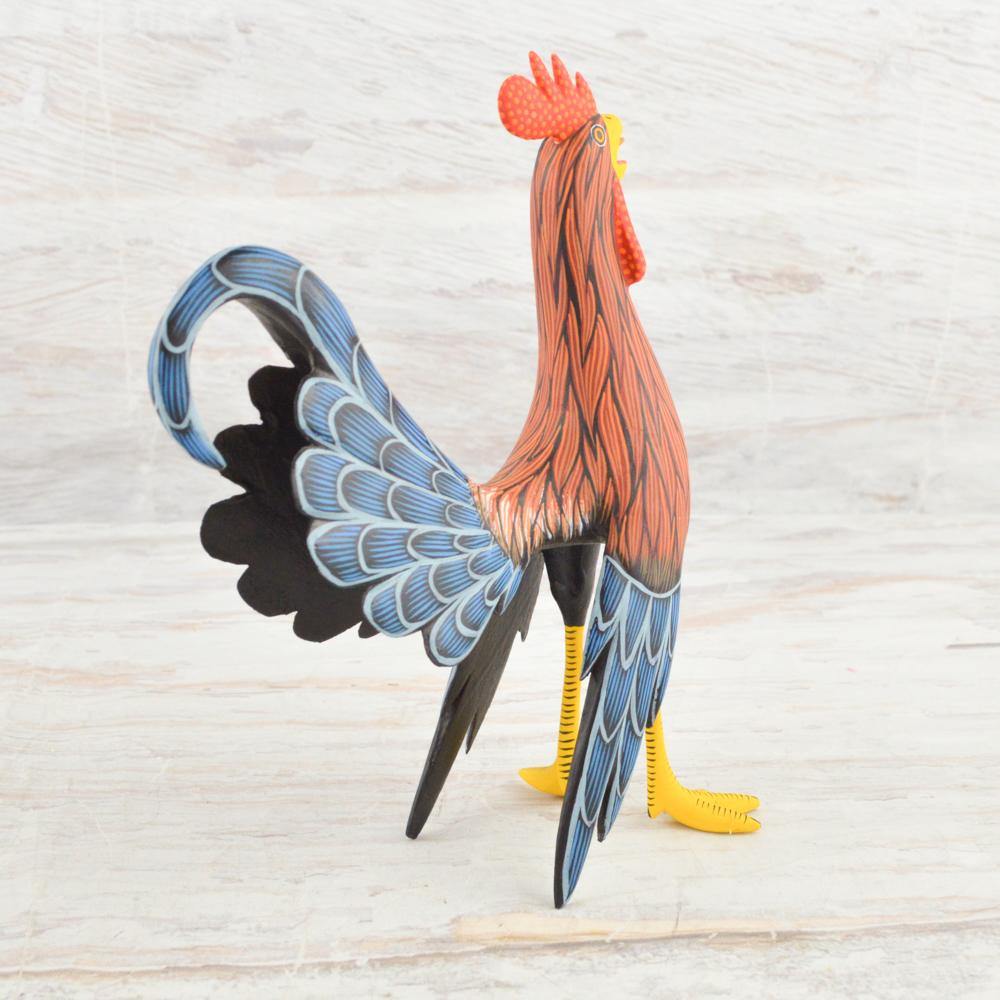 Alebrije Oaxacan Wood Carving Rooster - Magia Mexica