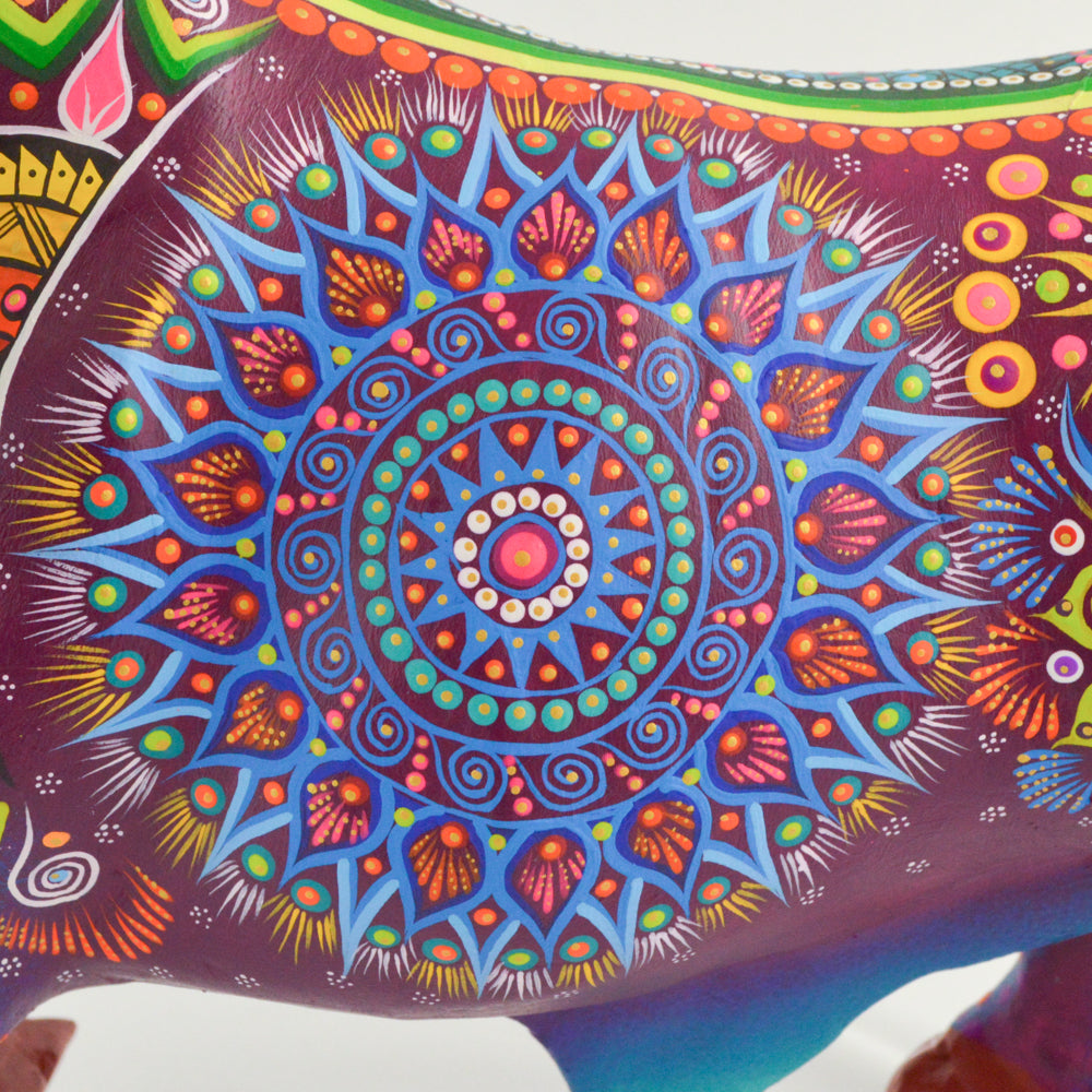 Bull Alebrije Oaxacan Wood Carving - magiamexica.com