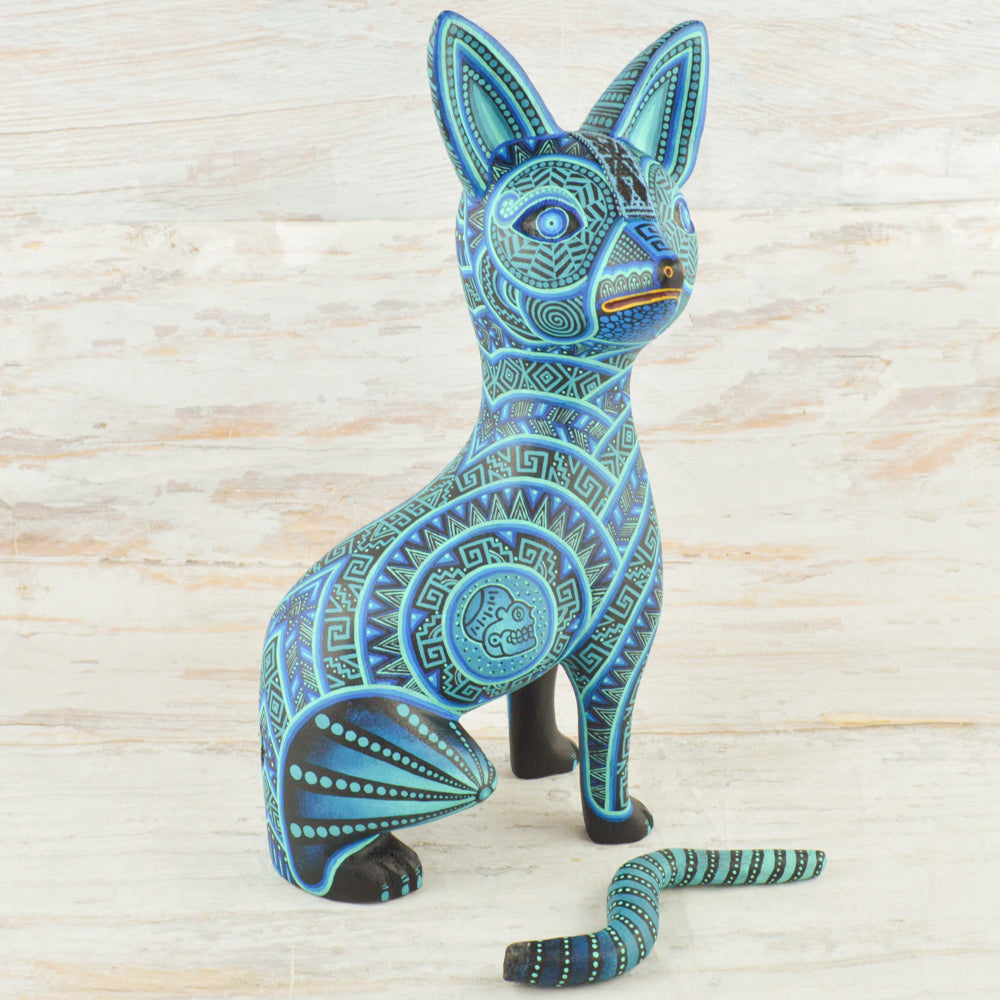 Xoloescuintle  Alebrije Oaxacan Wood Carving - Alebrije Huichol Mexican Folk art magiamexica.com