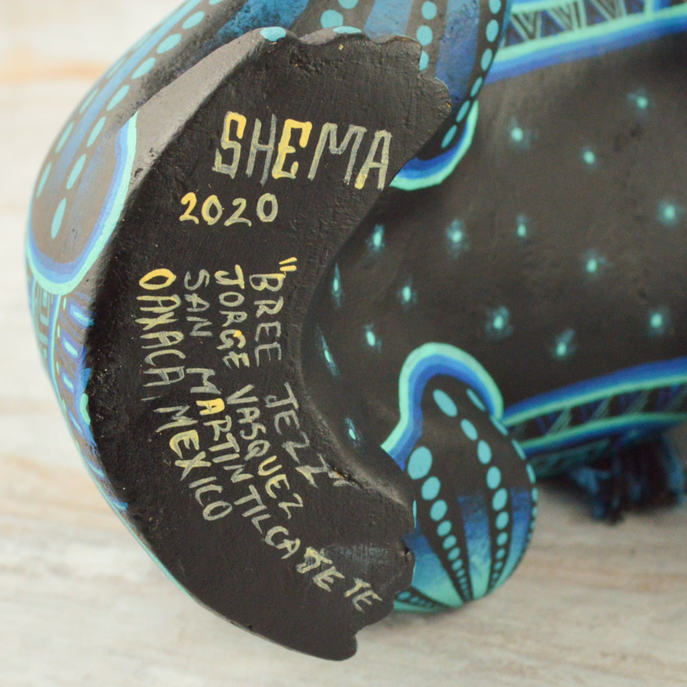 Xoloescuintle  Alebrije Oaxacan Wood Carving - Alebrije Huichol Mexican Folk art magiamexica.com