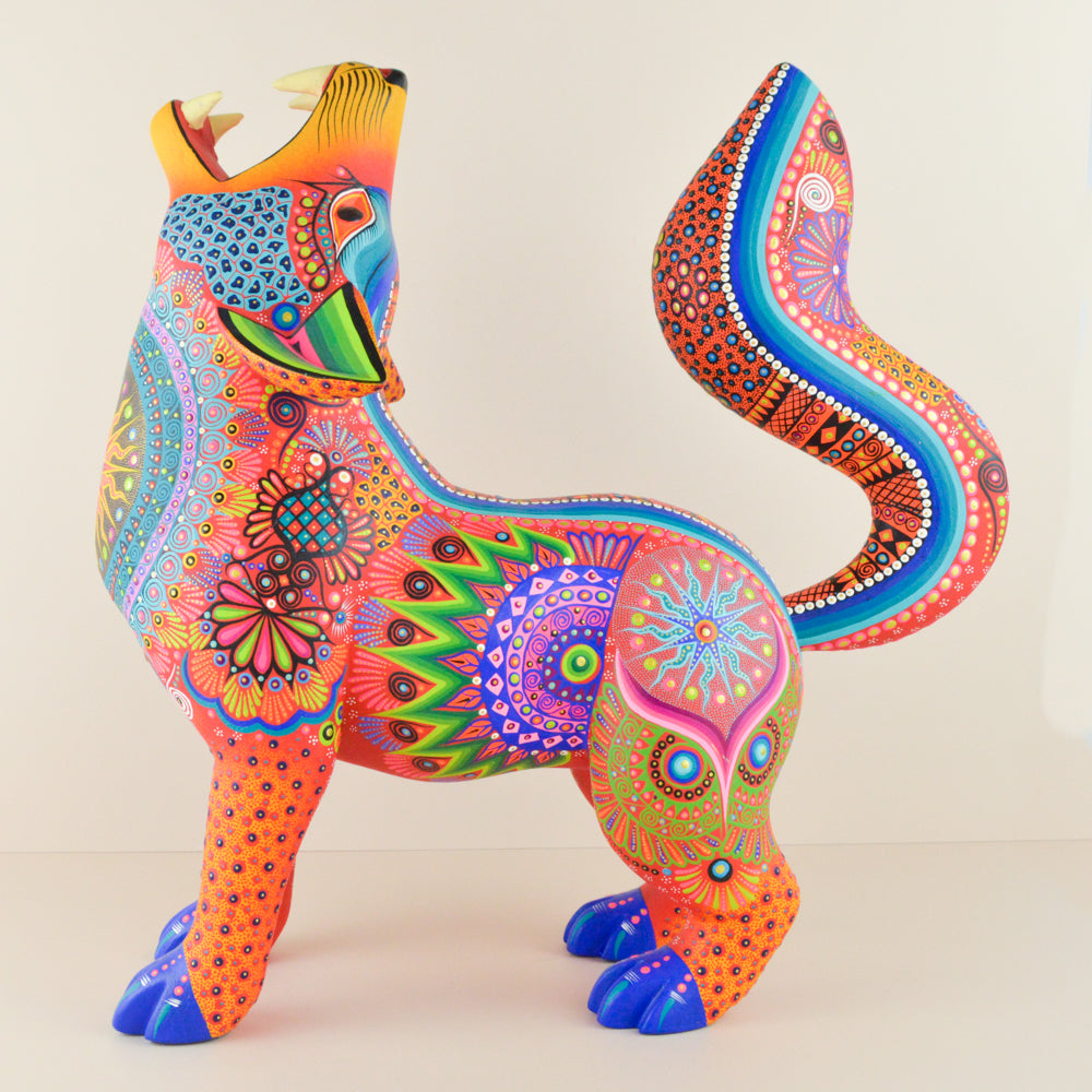 Alebrije Oaxacan Wood Carving Coyote - Magia Mexica