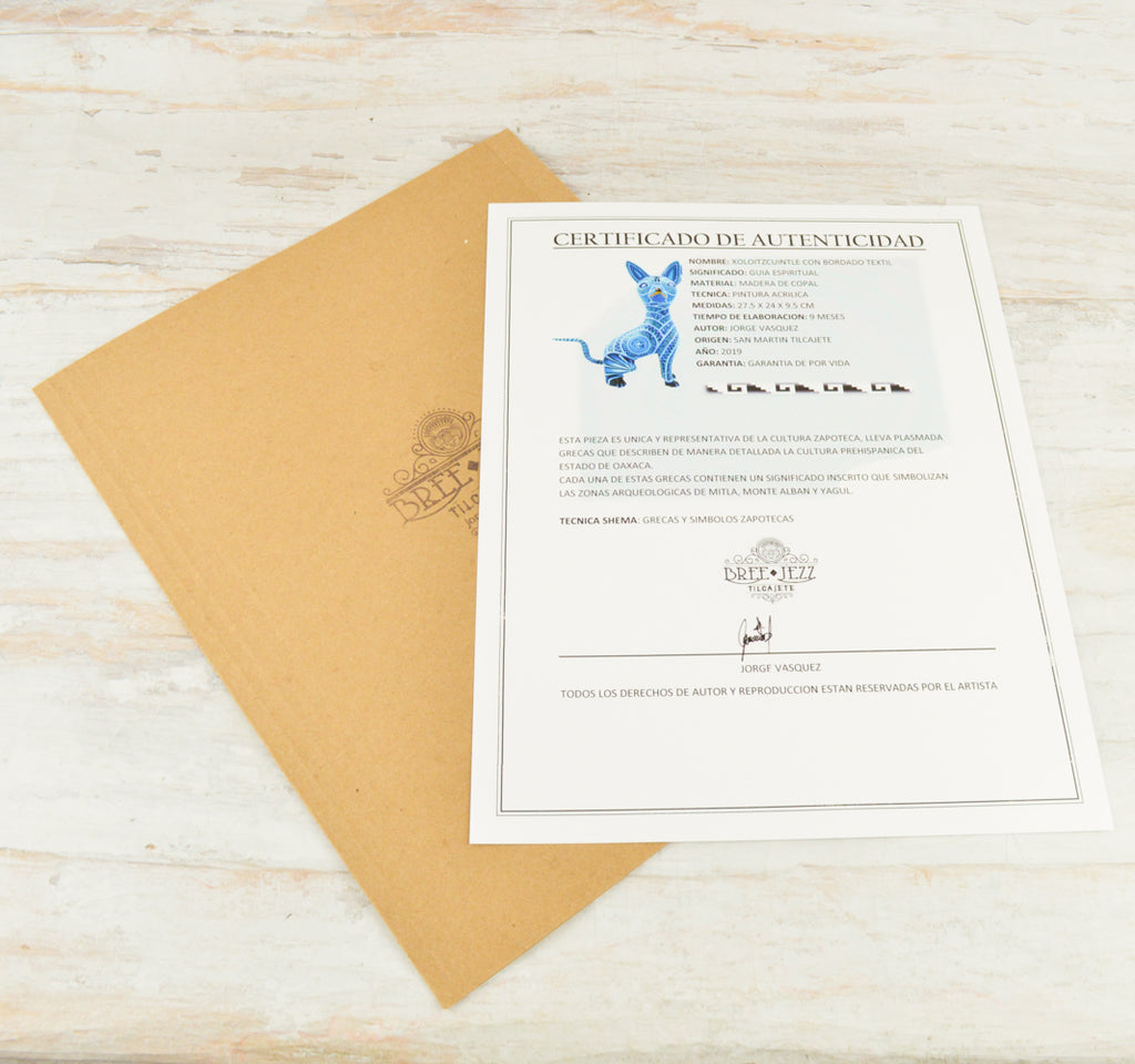 Xoloescuintle  Alebrije Oaxacan Wood Carving - Alebrije Huichol Mexican Folk art magiamexica.com