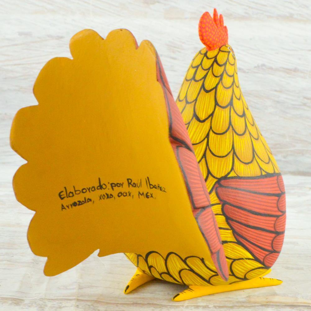 Alebrije Oaxacan Wood Carving Hen - Magia Mexica
