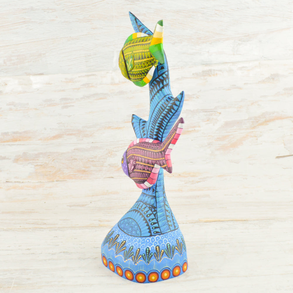 Fish Alebrije Oaxacan Wood Carving - Alebrije Huichol Mexican Folk art magiamexica.com