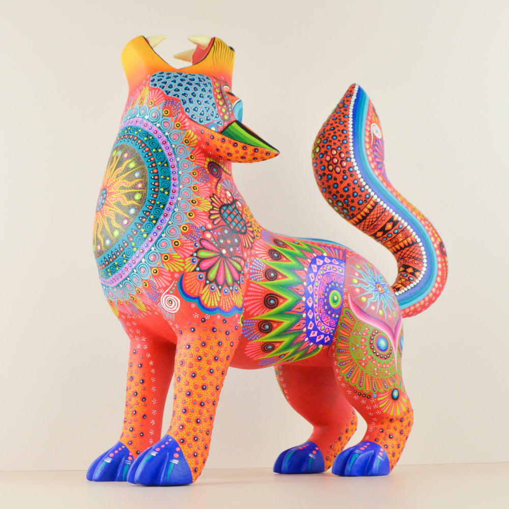 Alebrije Oaxacan Wood Carving Coyote - Magia Mexica
