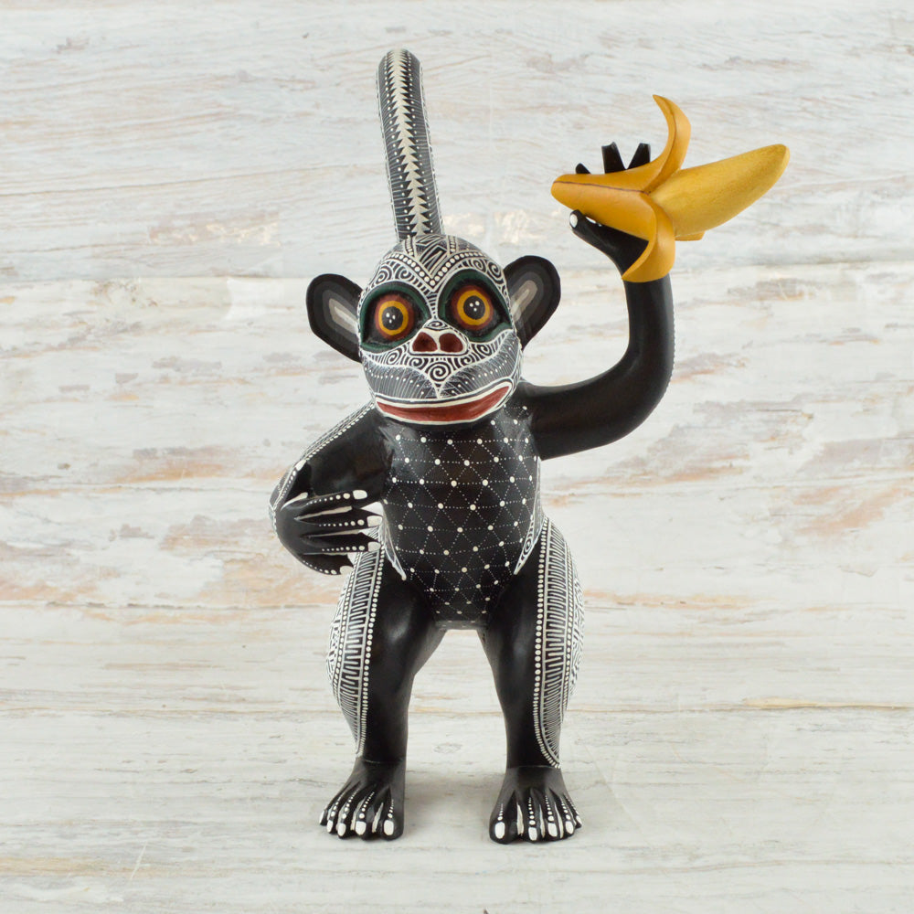 Monkey Alebrije Oaxacan Wood Carving - Alebrije Huichol Mexican Folk art magiamexica.com