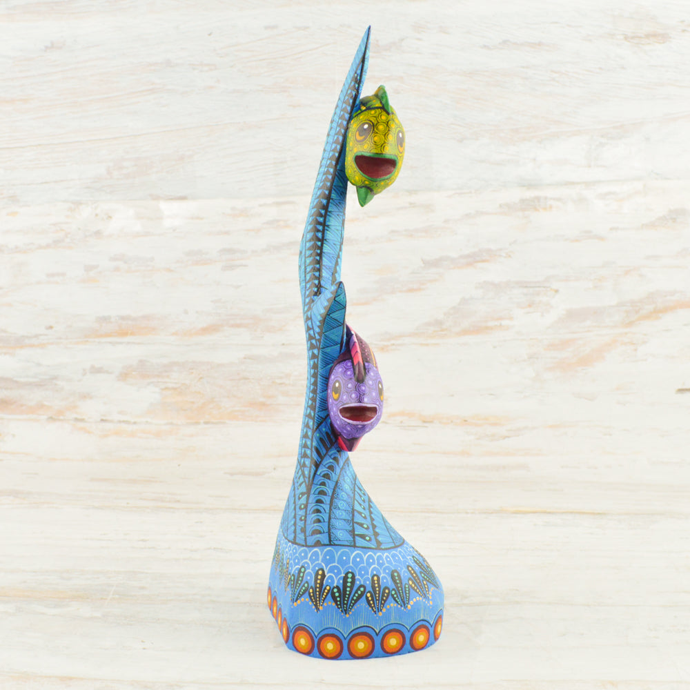 Fish Alebrije Oaxacan Wood Carving - Alebrije Huichol Mexican Folk art magiamexica.com