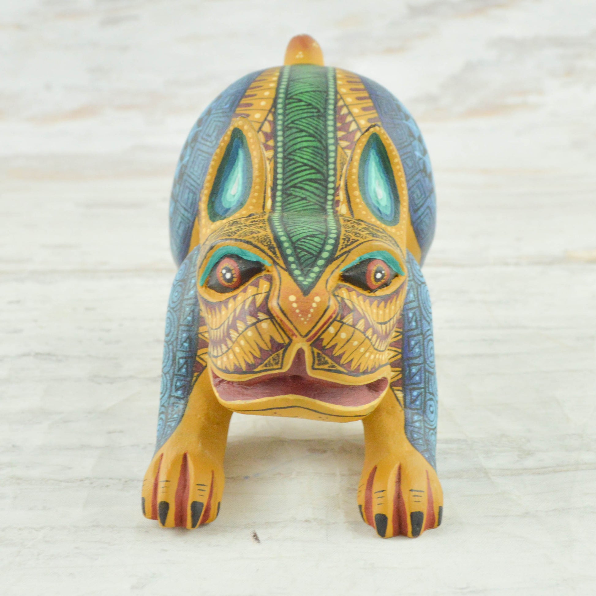 Dog Alebrije Oaxacan Wood Carving - Alebrije Huichol Mexican Folk art magiamexica.com