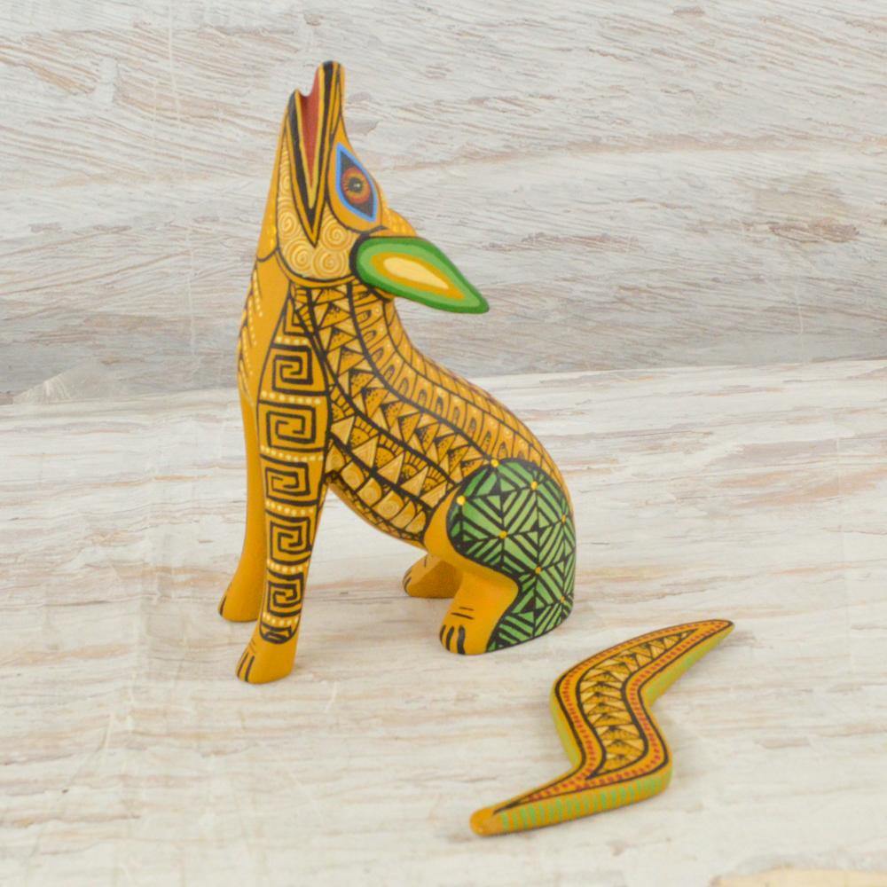 Alebrije Oaxacan Wood Carving Wolf - Magia Mexica
