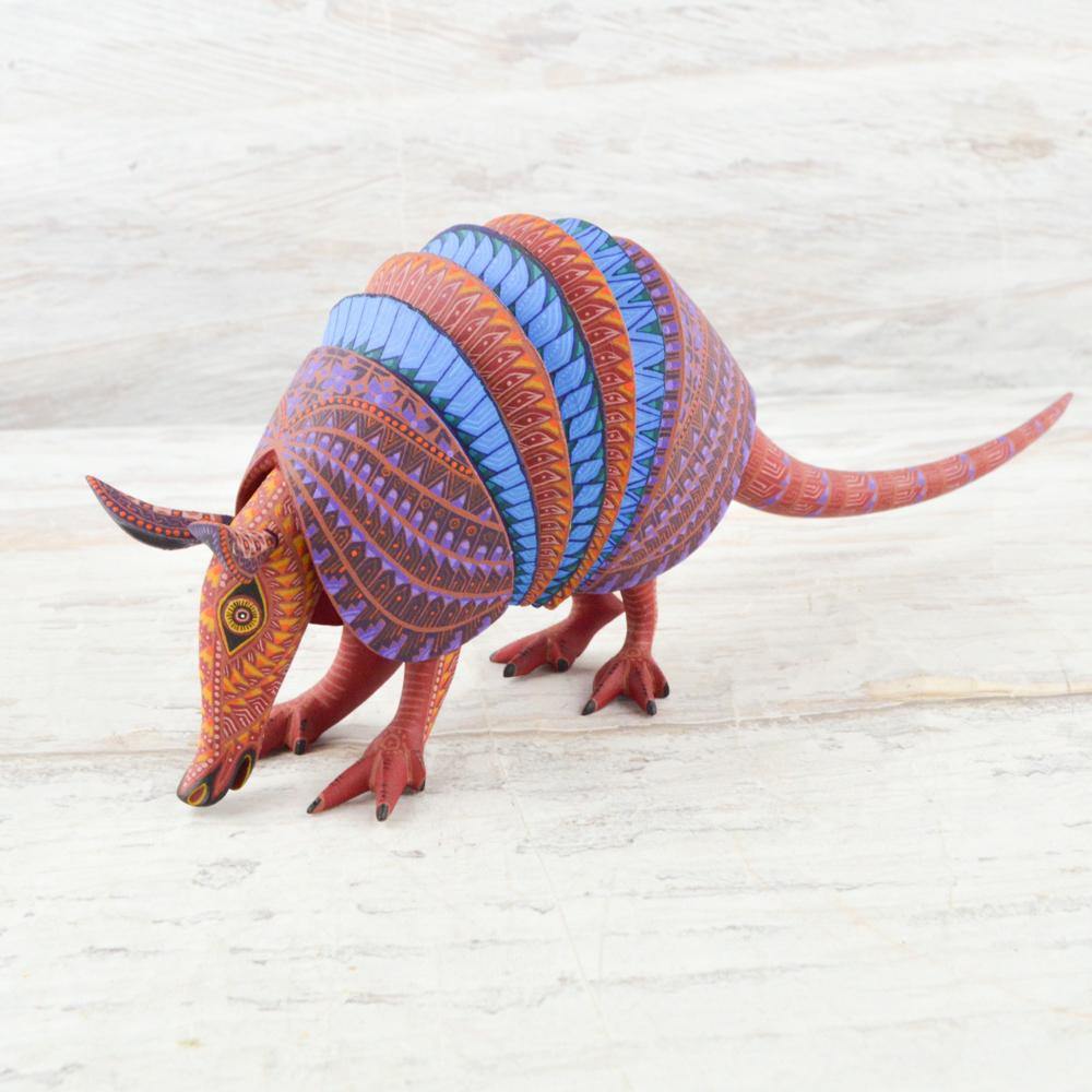 Alebrije Oaxacan Wood Carving Armadillo - Magia Mexica