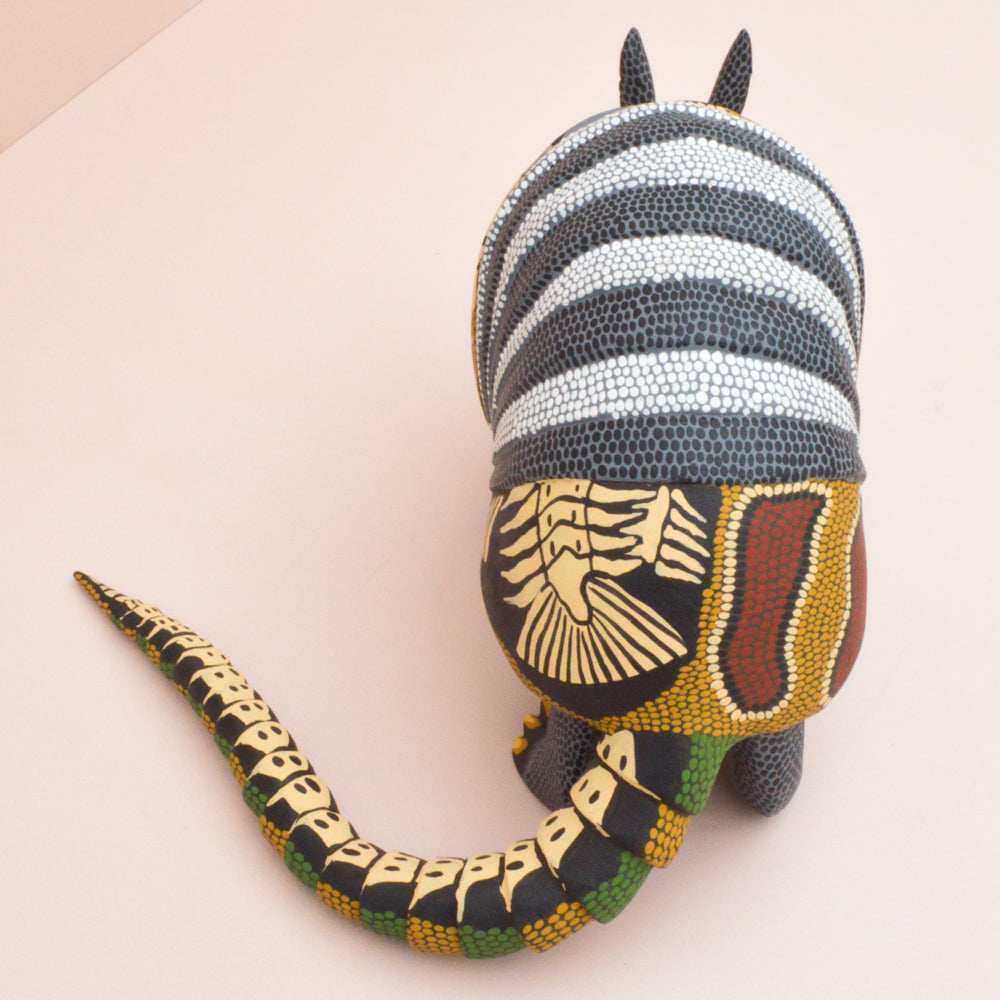 Armadillo Alebrije Oaxacan Wood Carving - Magia Mexica 