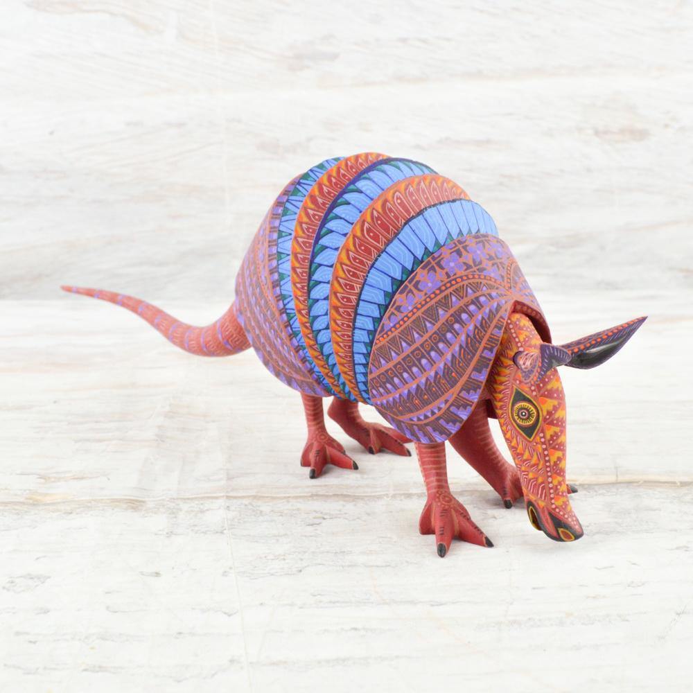 Alebrije Oaxacan Wood Carving Armadillo - Magia Mexica