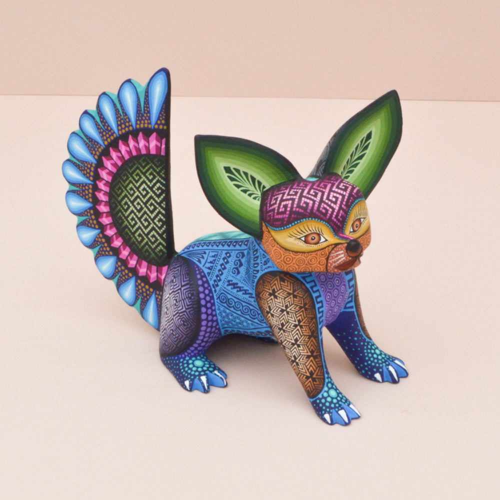 Fox Alebrije Oaxacan Wood Carving - Magia Mexica 