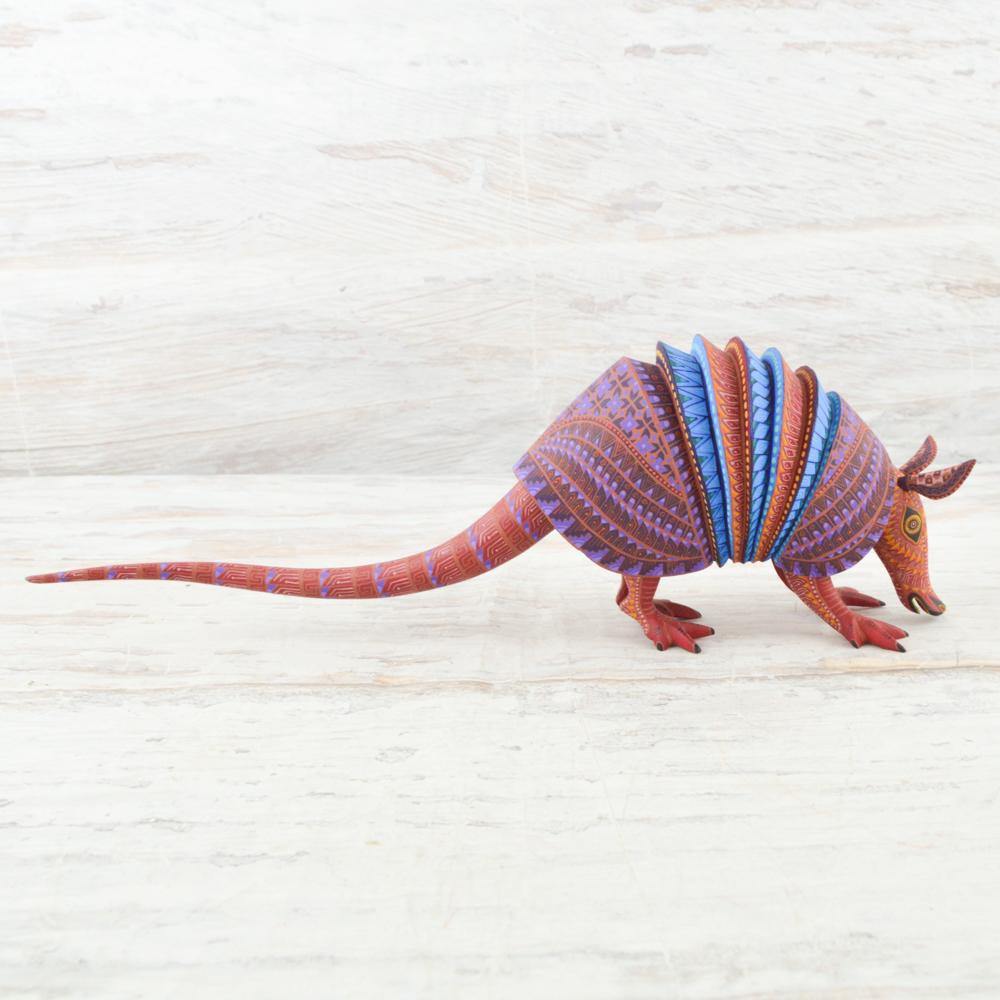 Alebrije Oaxacan Wood Carving Armadillo - Magia Mexica