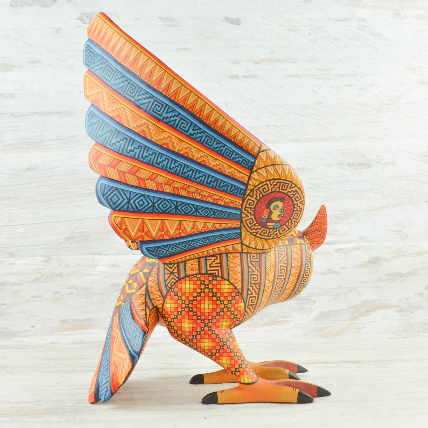 Owl Alebrije Oaxacan Wood Carving - Alebrije Huichol Mexican Folk art magiamexica.com