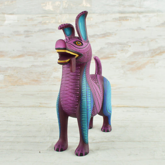 Dog Alebrije Oaxacan Wood Carving - Alebrije Huichol Mexican Folk art magiamexica.com