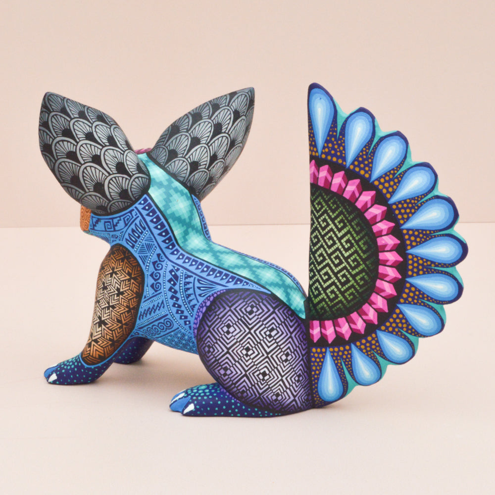Fox Alebrije Oaxacan Wood Carving - Magia Mexica 