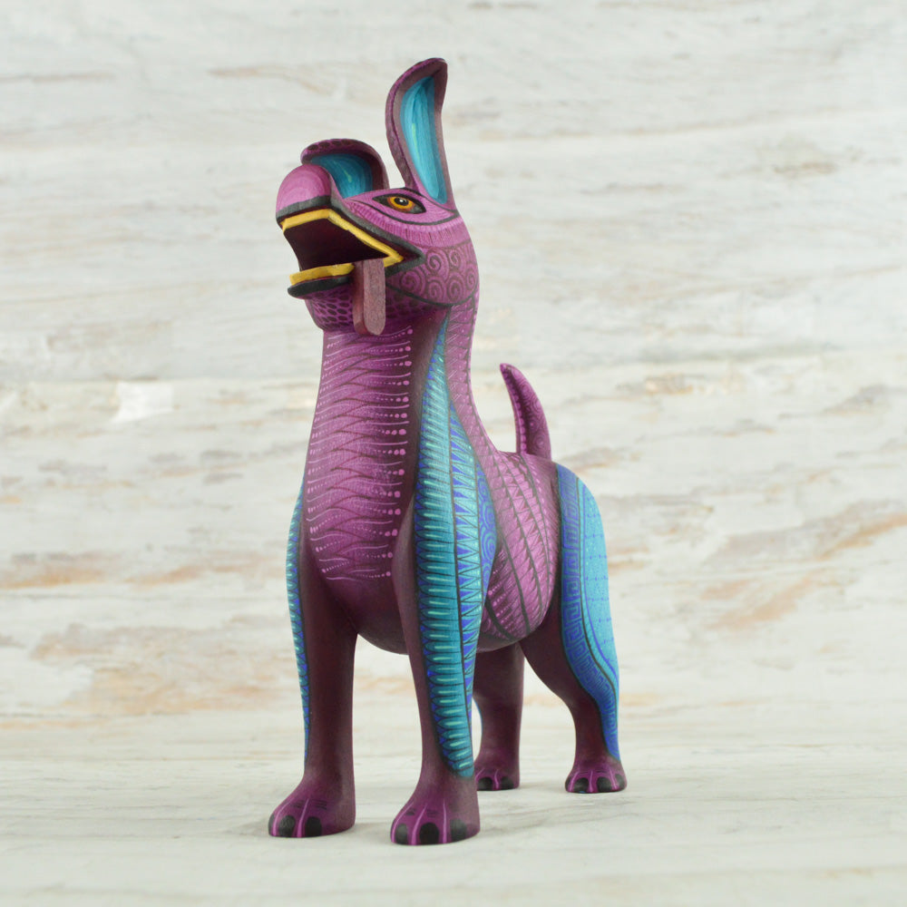 Dog Alebrije Oaxacan Wood Carving - Alebrije Huichol Mexican Folk art magiamexica.com