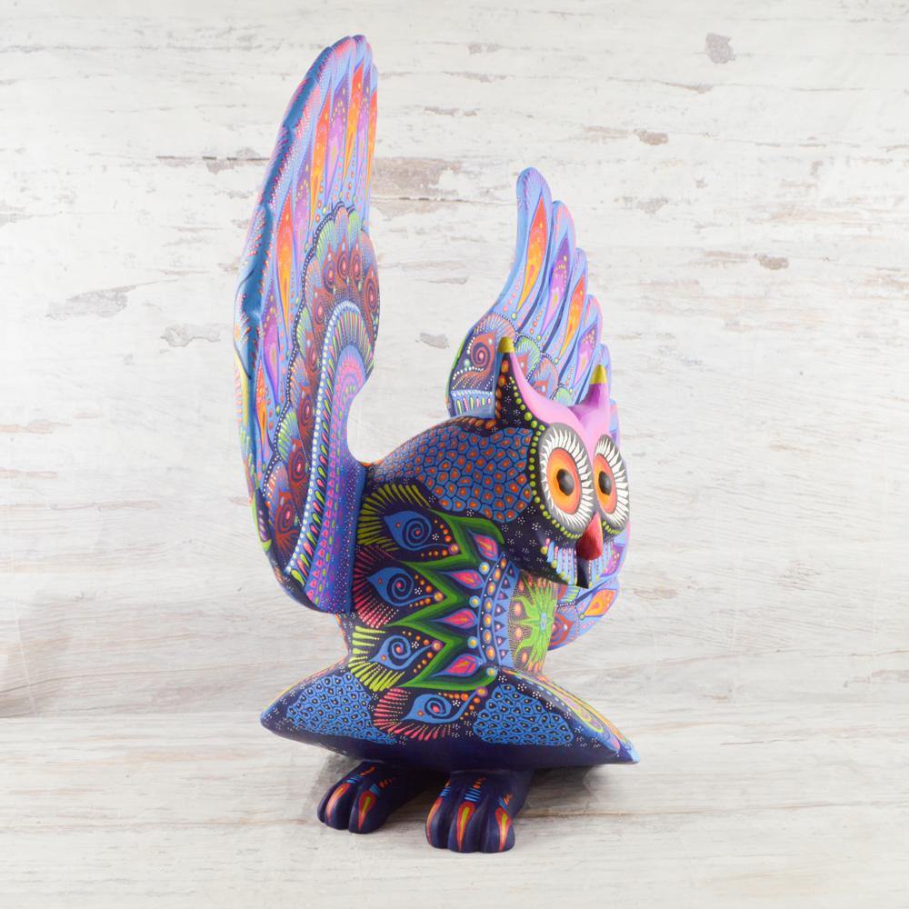 Alebrije Oaxacan Wood Carving Owl - Magia Mexica