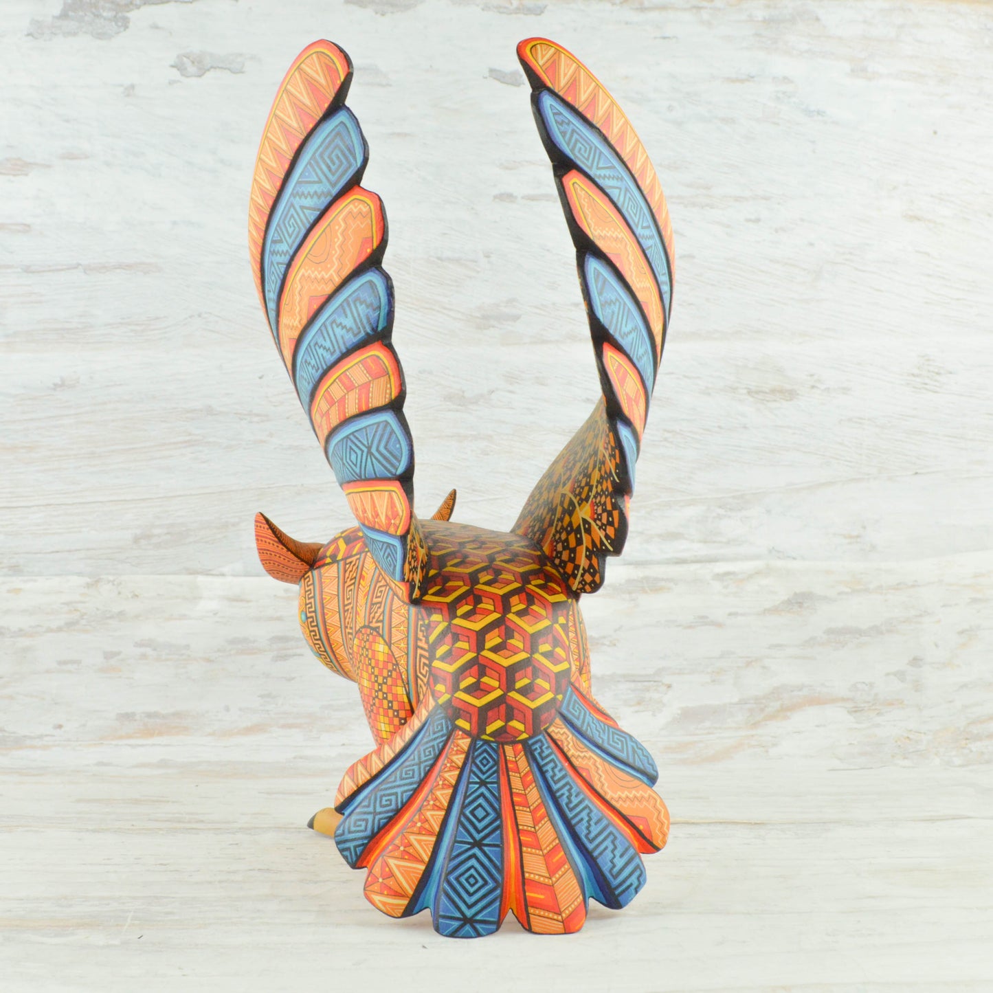 Owl Alebrije Oaxacan Wood Carving - Alebrije Huichol Mexican Folk art magiamexica.com
