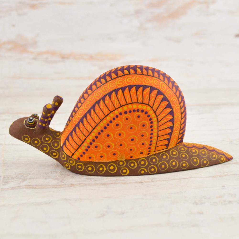 Alebrije Oaxacan Wood Carving Snail - Magia Mexica