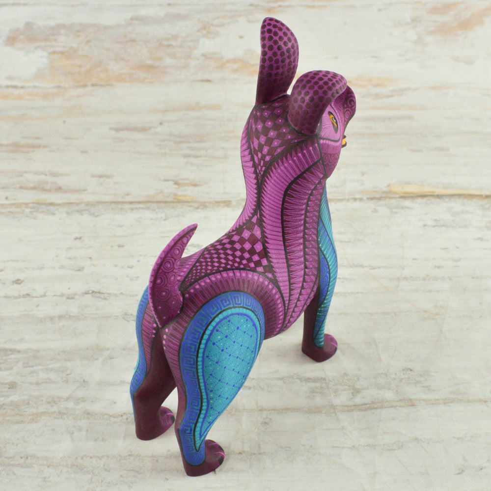 Dog Alebrije Oaxacan Wood Carving - Alebrije Huichol Mexican Folk art magiamexica.com