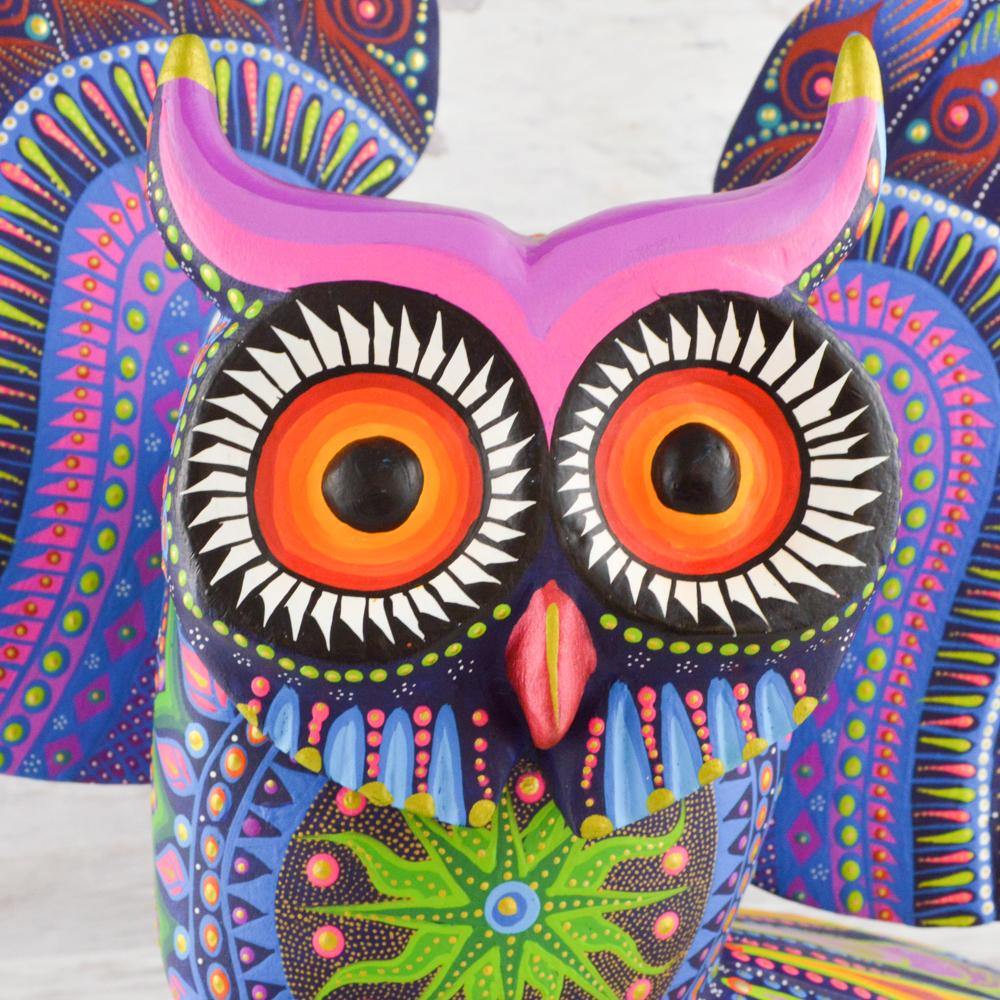 Alebrije Oaxacan Wood Carving Owl - Magia Mexica