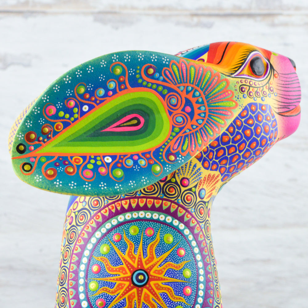Rabbit Alebrije Wood Carving Handcrafts - Magia Mexica