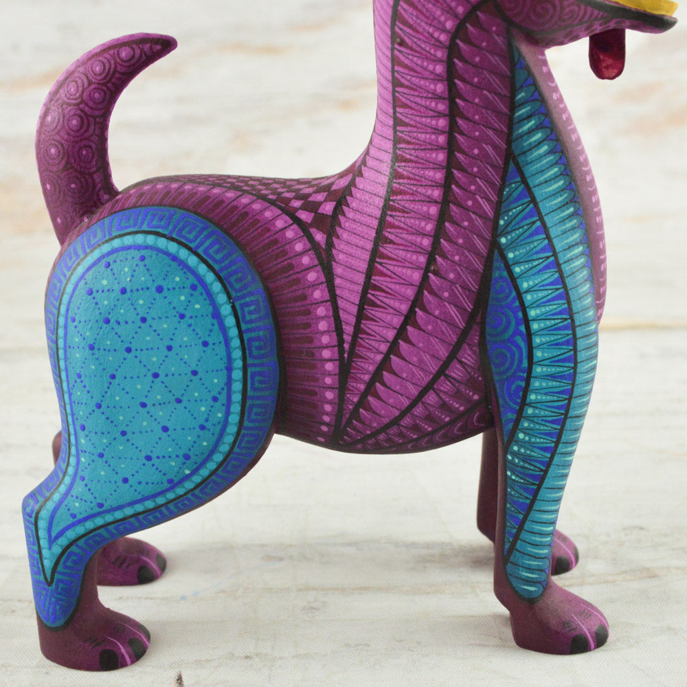 Dog Alebrije Oaxacan Wood Carving - Alebrije Huichol Mexican Folk art magiamexica.com