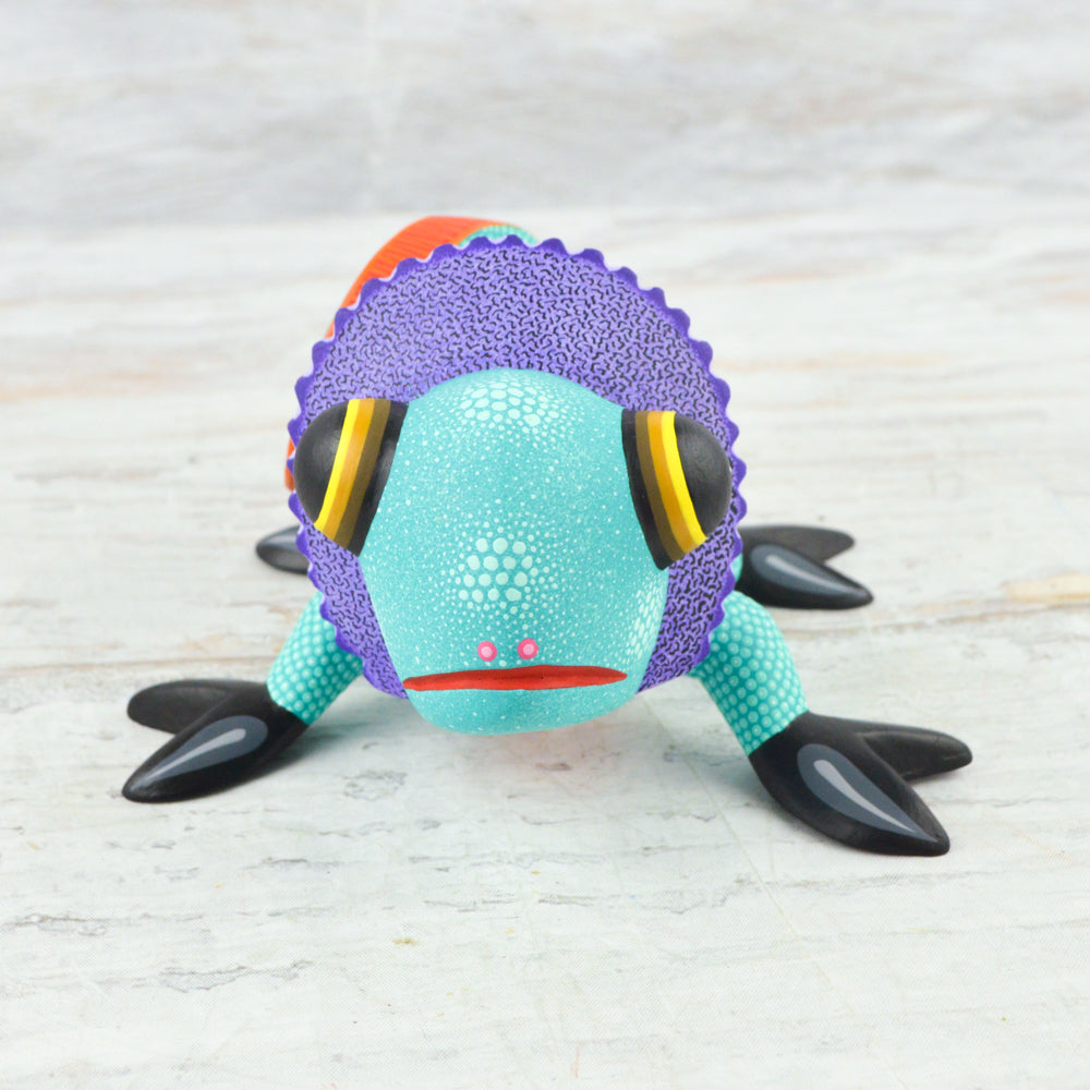 Chameleon Alebrije Wood Carving Handcrafts - Magia Mexica