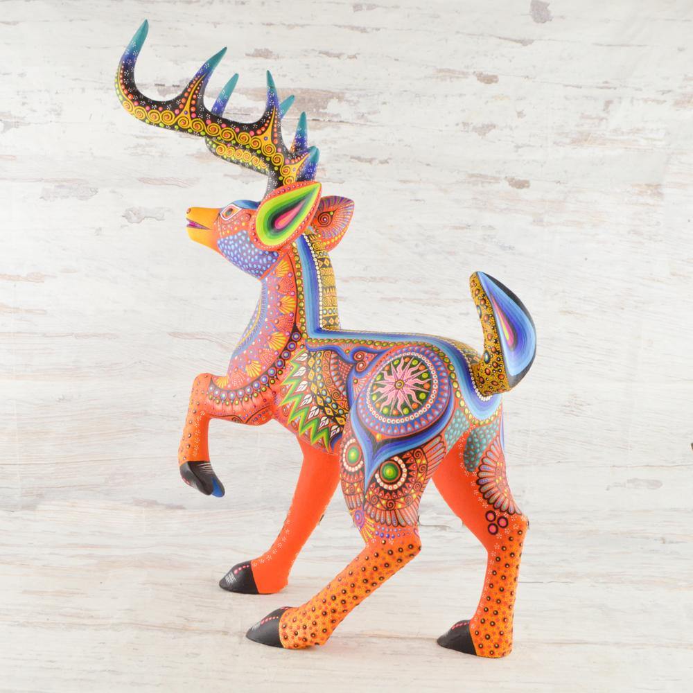 Alebrije Oaxacan Wood Carving Deer - Magia Mexica