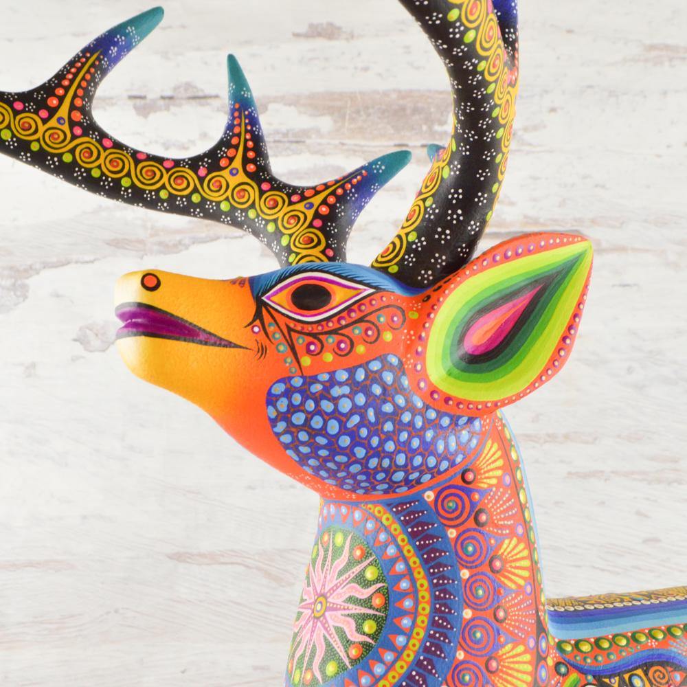 Alebrije Oaxacan Wood Carving Deer - Magia Mexica
