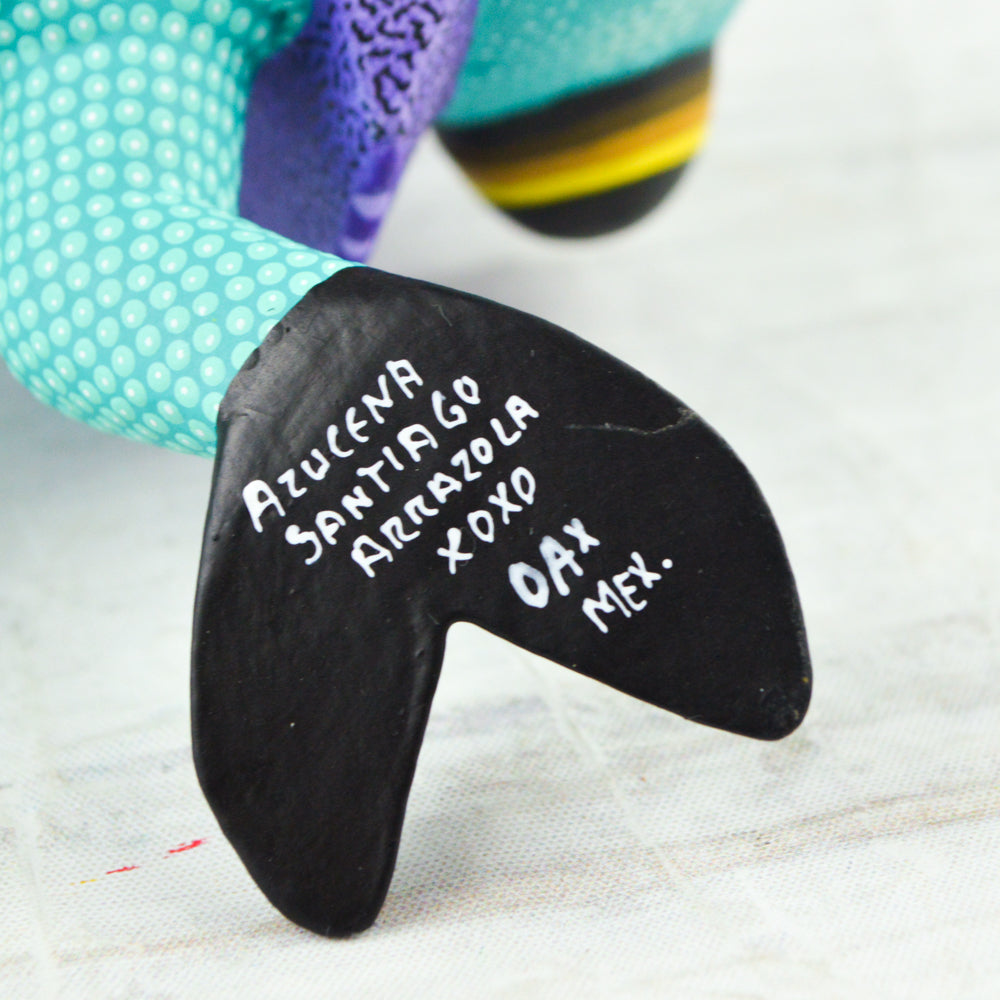 Chameleon Alebrije Wood Carving Handcrafts - Magia Mexica